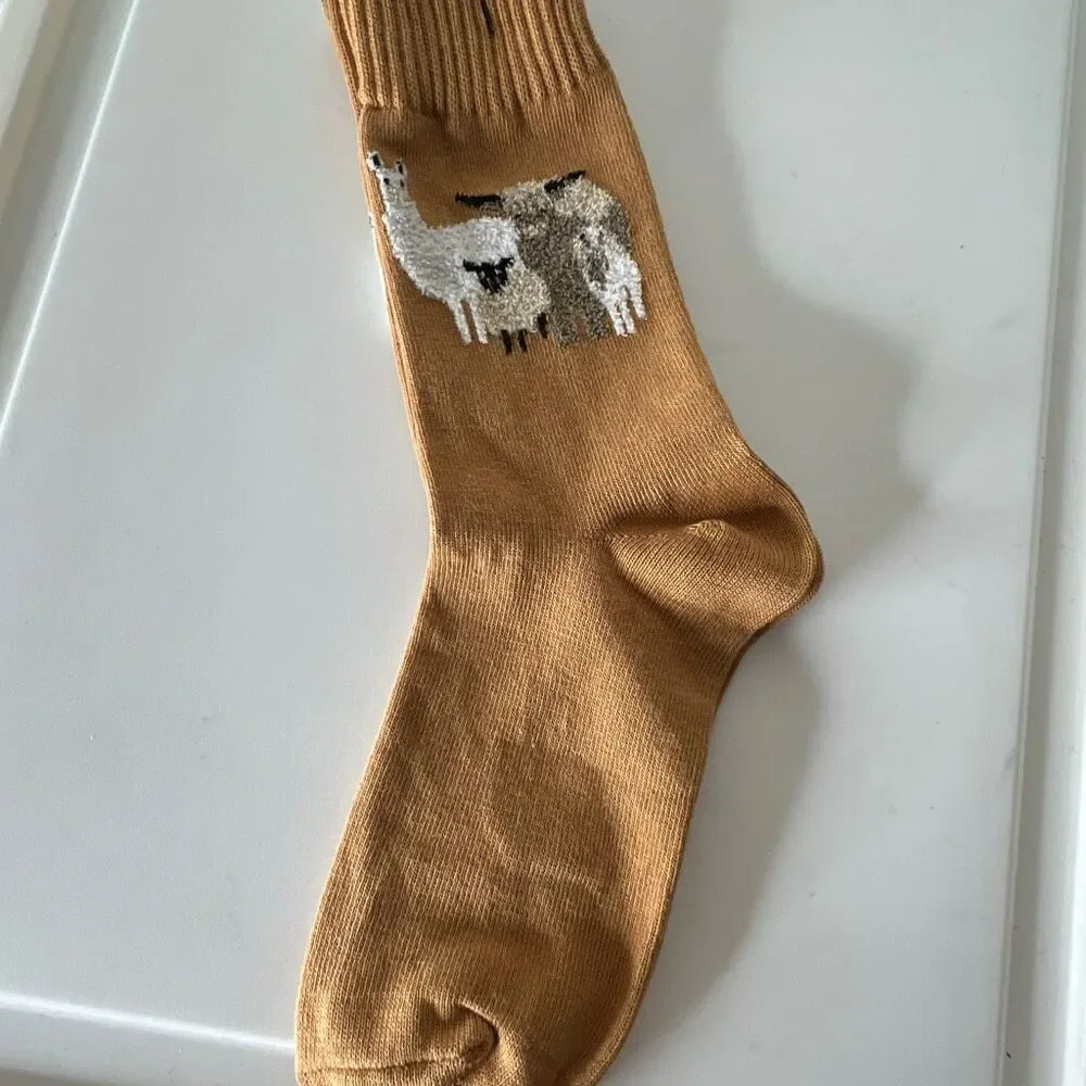 Urban Outfitters Hansel From Basel Fluffy Friends Crew Sock 3 Pair - Picture 4 of 5
